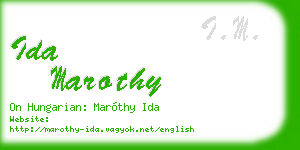 ida marothy business card
