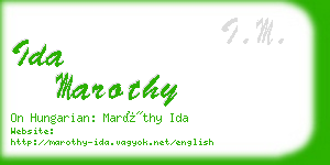 ida marothy business card